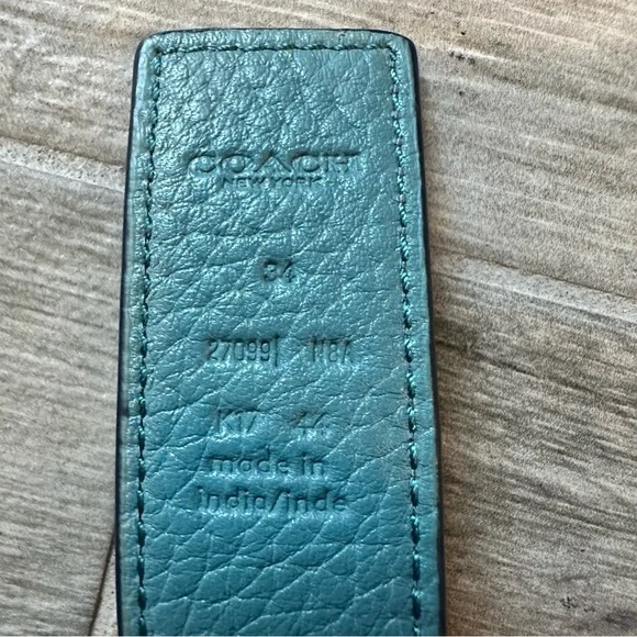 Coach Reversible Turquoise Belt Quiet Luxary 
Size 34 - Picture 3 of 5